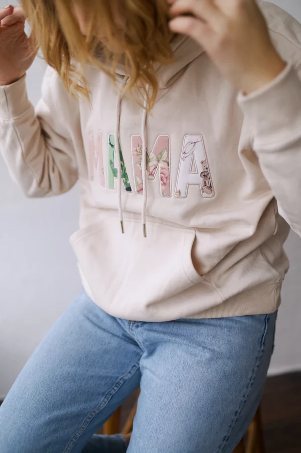 Bluza z napisem MAMA (patchwork)