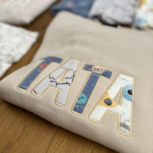 Bluza z napisem TATA (patchwork)