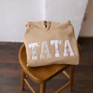 Bluza z napisem TATA "college" (patchwork)